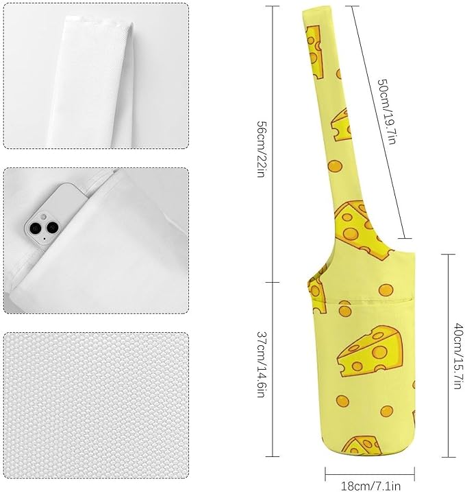 Aiyoolee Yoga Mat Bag with Large Pocket, Strap Bag Carriers for Women