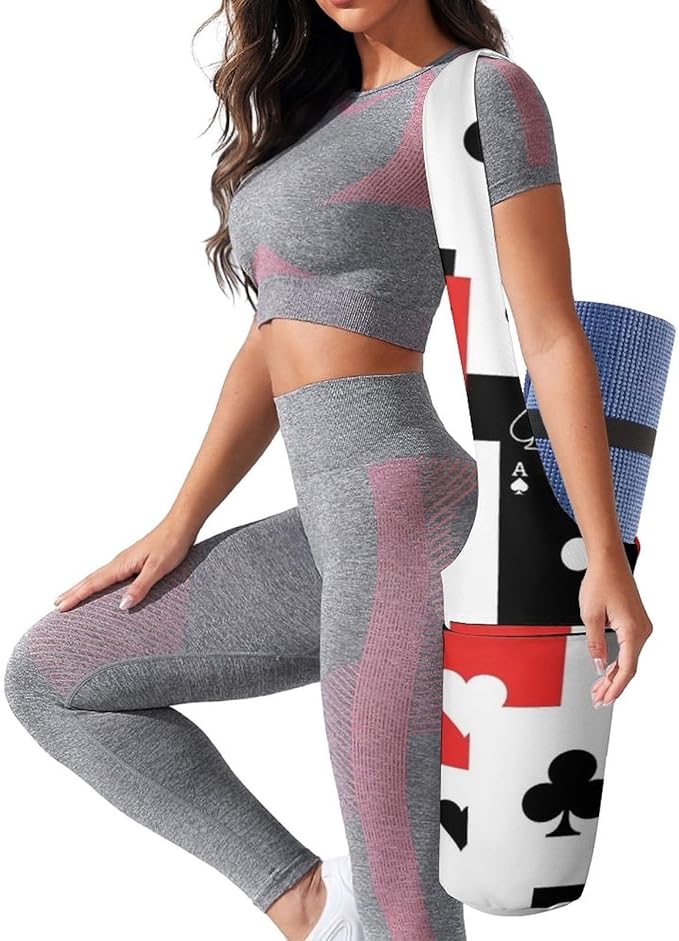Aiyoolee Yoga Mat Bag Large Tote Carrier Holder with Water Bottle Pocket Yoga Bags
