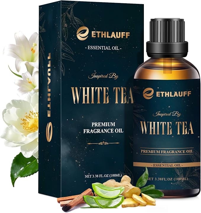 HotelDiffuser Oil, Fragrance Oil, Inspired by White Tea 3.38 Fl Oz | 100 mL, Essential Oil for Waterless Diffuser