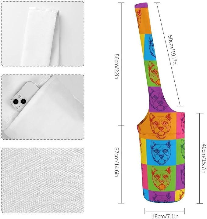 Aiyoolee Yoga Mat Bag for Women with Large Pocket, Yoga Gifts Accessories with Adjustable Shoulder Strap for Workout Stuff