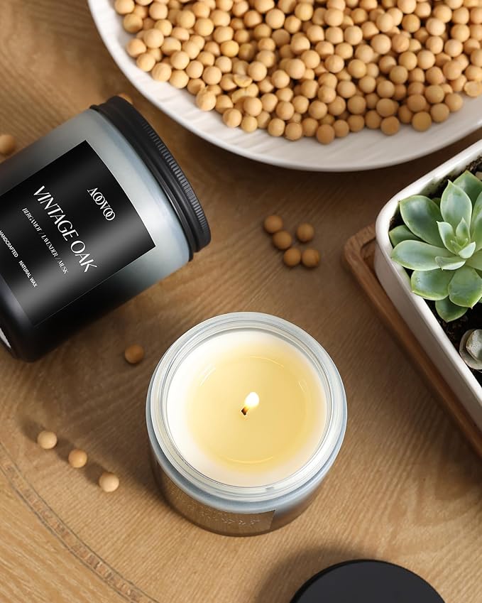 AOOVOO Scented Candles Set for Men - 6 Pack Mens Candles for Home Scented, 42 oz Soy Wax, 300 Hour Long Lasting Candle, Soy Candle Gifts Set for Men, Birthday, Valentine, Christmas