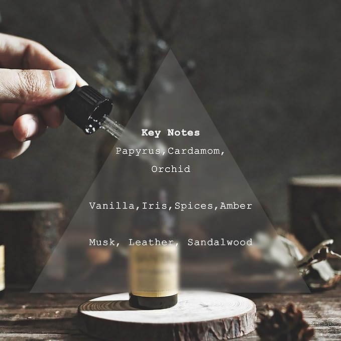 Santal Diffuser Oil, Niche Scent, Smoky Classic Luxury Papyrus,Cardamom,Sandalwoods Essential Oils Blend for All Ultrasonic Diffuser Scent Projects(10mL/.33 FL oz)
