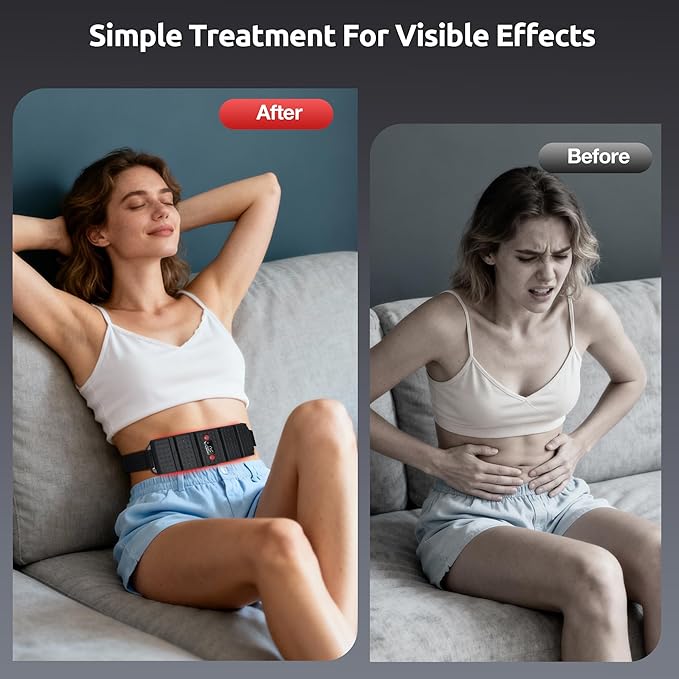 Red Light Therapy Belt, LED 660nm & 850nm Near Infrared Light for Muscle Recovery, Pain Relief, Wearable Wrap –Inflammation, Joint Health & Mobility - Portable & Hands-Free