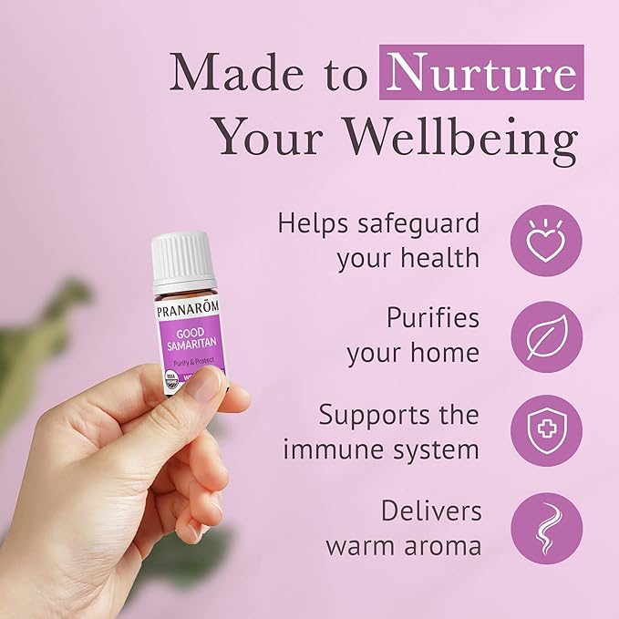Pranarom - Good Samaritan Essential Oil Blend (5ml) - Cinnamon Leaf, Lemon, Rosemary, Eucalyptus, Clove Bud - 100% Pure Essential Oil for Diffusing and Cleaning | USDA and ECOCERT Certified Organic