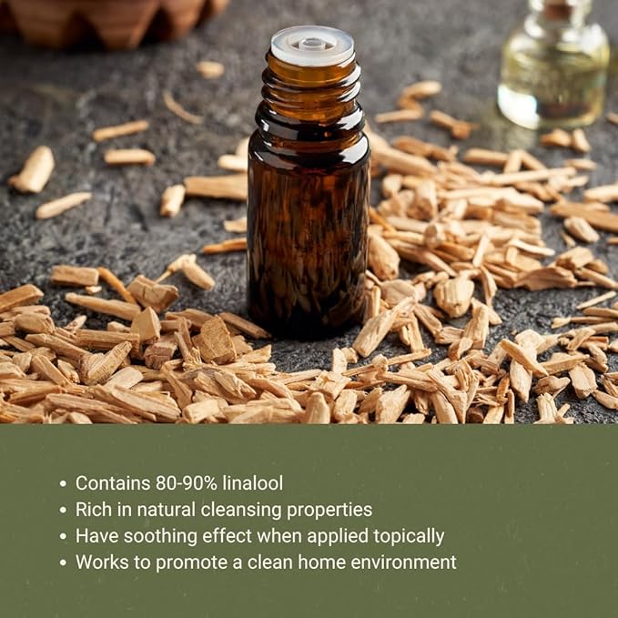 Ho Wood Essential Oil Direct from Malagassi - Ho Wood Essential Oil for Diffusers, Candle-Making, Soap-Making, Aromatherapy, for Skin and Hair (15 mL)
