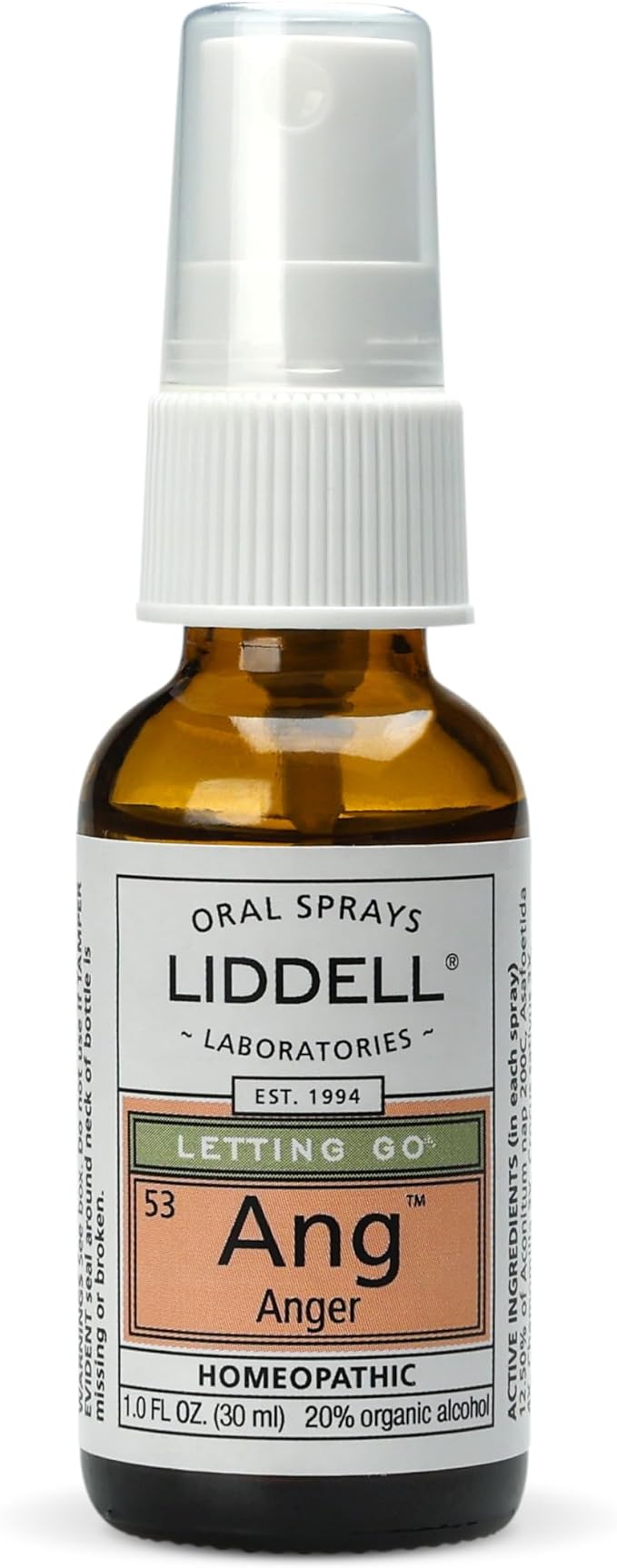 Liddell Homeopathic Letting Spray, Go Anger, 1 Fluid Ounce