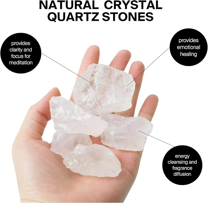 White Tea Oil Diffuser Aromatherapy Gift Set with Crystal Stones – Home Spa & Relaxation Oil Gift for Women, Luxury Decor & Gift for Women, Housewarming or Birthday Gift Set | 1.06oz