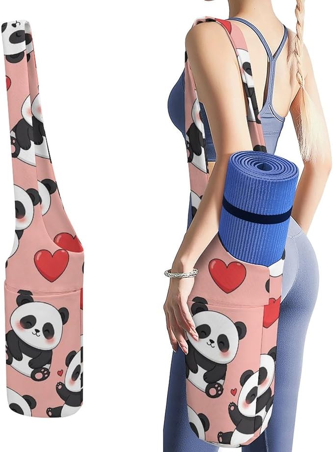 Aiyoolee Yoga Mat Bags, Large Tote Yoga Mat Carrier Holder with Water Bottle Pocket, Adjustable Shoulder Strap Storage Bag