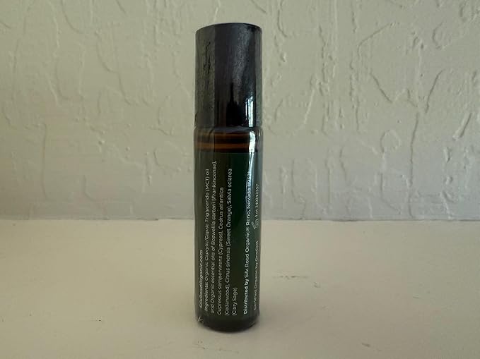 Silk Road Organic Wellness Essential Oil Vitality Blend Roll On - 100% Pure USDA Certified Frankincense, Cypress, Cedarwood, Clary Sage, Orange - Thrive Naturally, 10 ml Roller