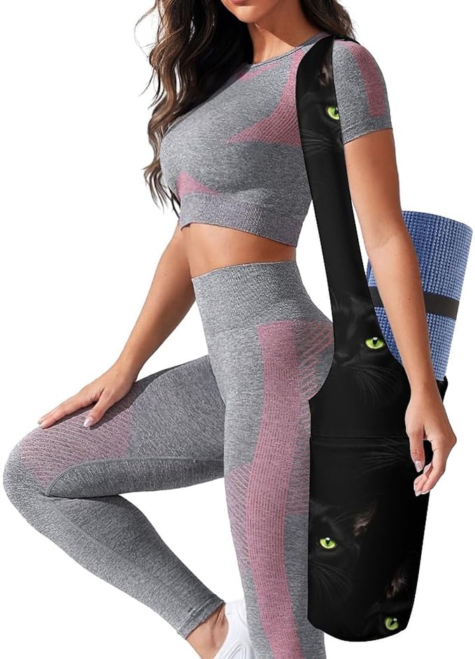 Aiyoolee Yoga Mat Bag Large Tote Carrier Holder with Water Bottle Pocket Yoga Bags