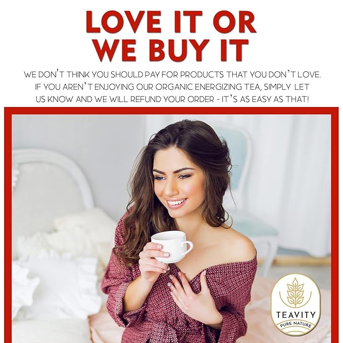 Organic Ashwagandha Tea Pods for Keurig with Ginger, Licorice, Organic Hibiscus Sabdariffa, Rosehip, & Lime - Decaf Herbal Tea - Energizing Tea by Teavity (12 Tea Pods)
