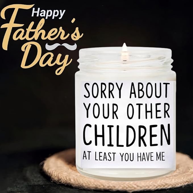 Fathers Day Gifts, Candle Birthday Gifts for Mom, Dad, Men, Women from Daughter and Son, Funny Long Lasting Vanilla Soy Scented Candles, Gifts for Mom, Dad Gifts Ideas, Unique Presents for Mom and Dad