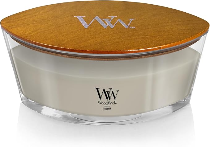 WoodWick Fireside™ Holiday Candle Gifts for Women and Men, 16 oz Ellipse Candle with Crackling Wick