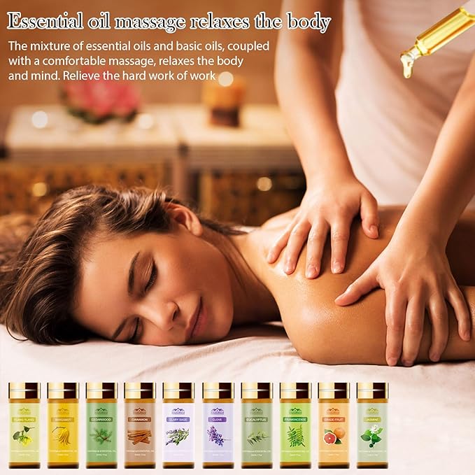 Pure Essential Oils for Diffusers for Home, Skin, Candle and Soap Making, 20 Scents - Tea Tree, Lavender, Lemon, Peppermint, Eucalyptus, Cinnamon, Rose and More, Aromatherapy Oils/ 5 ML