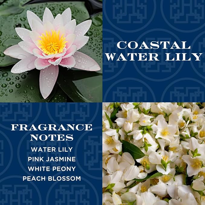 HomeWorx by SLATKIN + CO. Candle- Coastal Water Lily, 18 oz. Premium Scented Candle - 30-55 Hours Burn Time