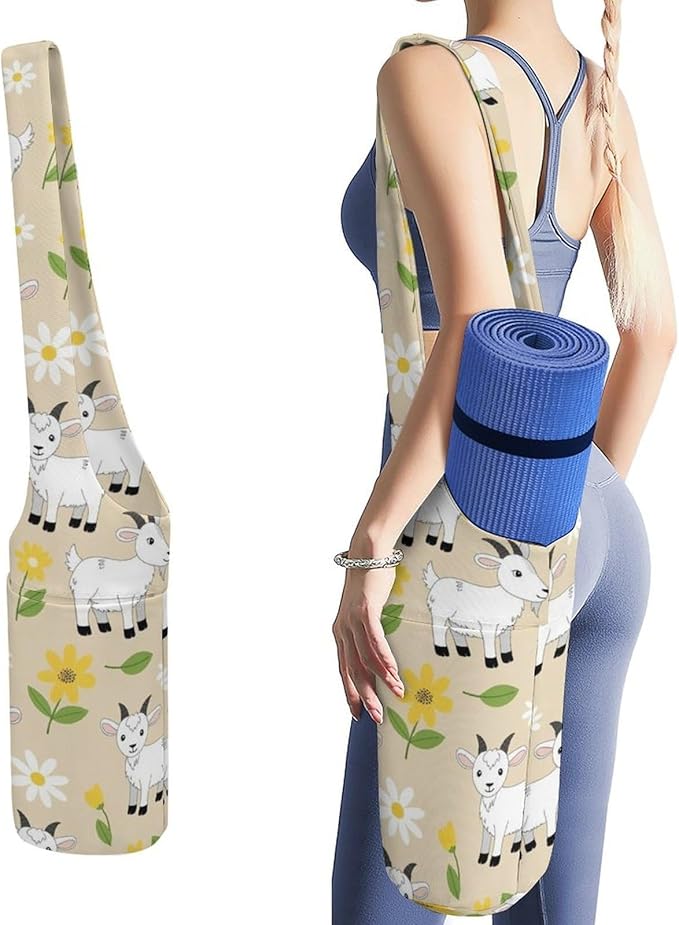 Meaudiwes Stylish Yoga Mat Bags Sports Yoga Totes Fits Most Size Mats Exercise Mat Carrier Storage Bag Yoga Gifts for Women