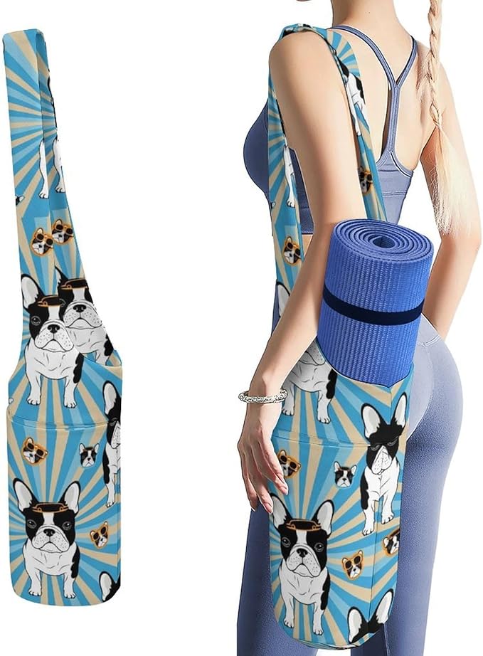 Aiyoolee Yoga Mat Bag with Large Pocket, Strap Bag Carriers for Women