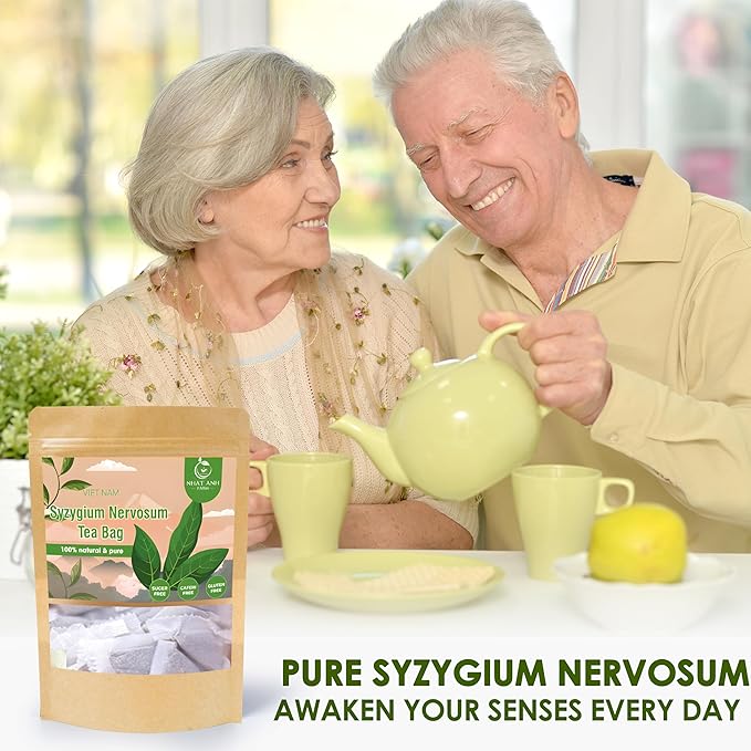 NHAT ANH FARM - Premium Syzygium Nervosum Tea Bags, 100 Syzygium Nervosum Tea Bags, 100% Natural Dried Syzygium Nervosum Leaves, Naturally Sweet Herbal Tea, Sugar-Free, Caffeine-Free, No Additives.