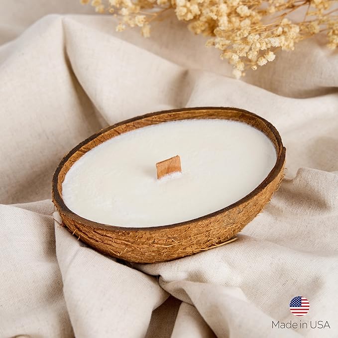 – Set of Non-Toxic Scented Candles Clearance | Coconut Candle with Wooden Wick | Candles for Home Scented & Candle Décor (Citrus Drift)