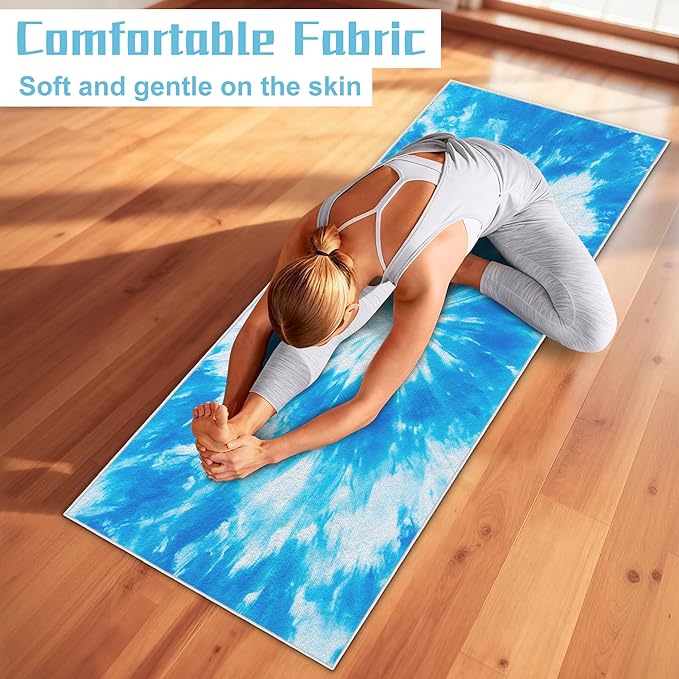 alissgorat Yoga Towel,Featuring Ultra-Stylish Prints,Ideal for Workouts,Hot Yoga,Bikram,Pilates Equipment,72 x 27 in,Gradient