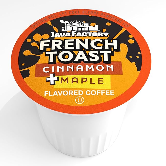 Java Factory Coffee Pods Cinnamon and Maple Flavored Coffee for Keurig K Cup Brewers, French Toast, 40 Count
