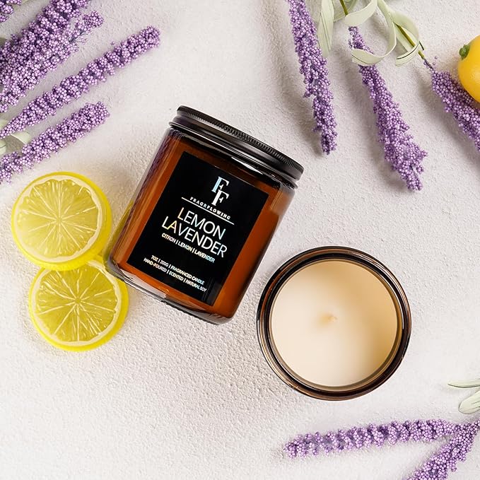 Scented Candles for Home Scented Aromatherapy Candles, 4 Pack 28 Oz Soy Wax Candle Gift Set for Women Men (Lavender/Vanilla//Sandalwood Rose/Moroccan Amber)
