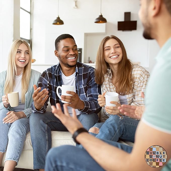 Double Donut Coffee Extra Bold Blend Dark Roast Coffee Pods, Dark Roast Coffee, Compatible with Keurig K Cups Brewers, 72 Count