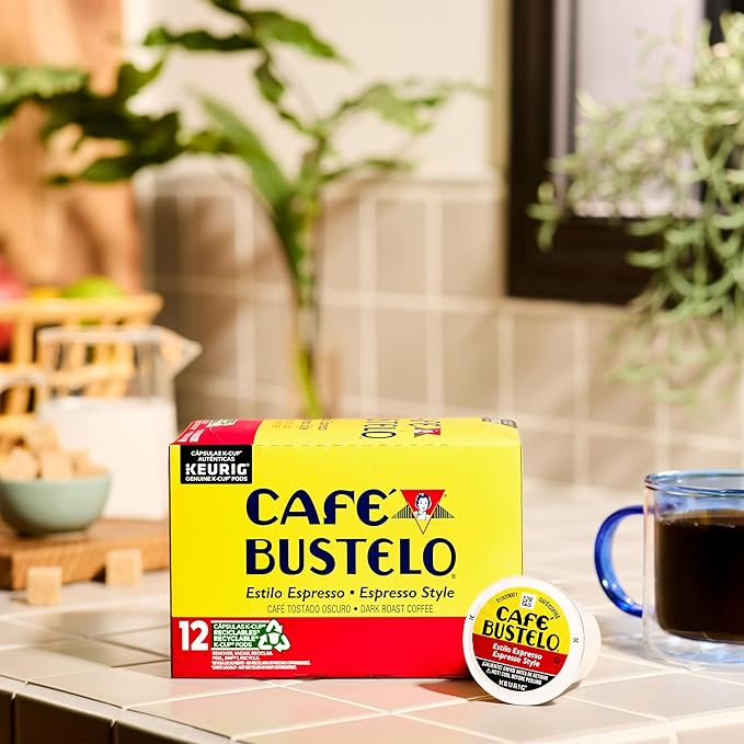 Café Bustelo Espresso Style Dark Roast Coffee, 72 Count Keurig K-Cup Pods