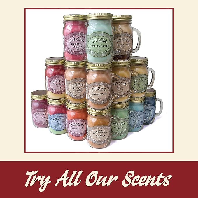 Our Own Candle Company, Banana Nut Bread Scented Mason Jar Candle, 100 Hour Burn Time - 13 Ounces
