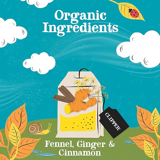 Clipper Tea Spicy Chai Herbal Tea – Caffeine Free, USDA Organic, Great Hot or Iced – Warming, Spicy, Natural, Fair & Delicious – 50 Tea Bags