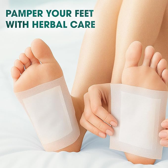 Lavitali, Bamboo Vinegar Foot Pads | 30 Pieces | Odor Control, Relaxation, Keep Warm for Soles | Breathable, Daily Natural Herbal Pads