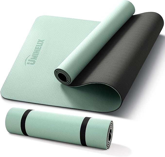 Umineux Yoga Mat Non Slip, 6MM (1/4") Yoga Mat Strap, POE Yoga Mats for Women Men, 72"x24", Great for Workout, Yoga, Pilates, Fitness & Floor Exercises