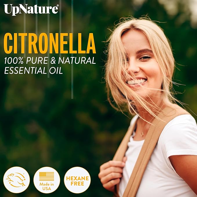 UpNature Citronella Oil Roll On – 100% Natural Citronella Essential Oil for Skin - Camping Essentials