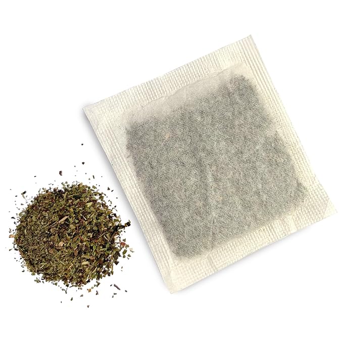 Hibiscus Mint Herbal Tea, by Herb Co, Caffeine-Free, Loose Tea in Unbleached, Refreshing Berry & Mint Flavor, Rich in Vitamin C, Approximately 50 Tea Bags, 1/4 lb