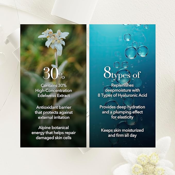 Edelweiss Essence: 30% Flower Extract Jelly Serum - Non-Sticky Hydration, Crafted by Renowned Korean Skincare Experts