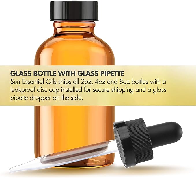 Sun Essential Oils 8oz Grapefruit Essential Oil - Aromatherapy Grapefruit Oil Bulk