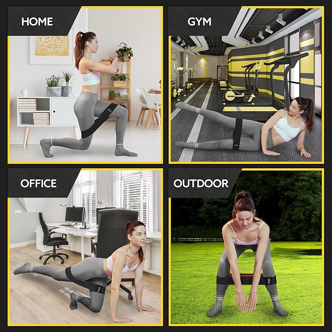 Tribe Lifting Fabric Resistance Bands for Legs - Workout Bands Resistance Bands for Men and Women - Booty Bands for Working Out - Exercise Bands Resistance Bands Set - Elastic Bands for Exercise