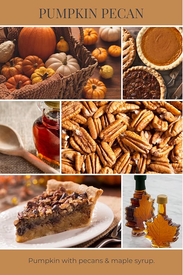 ECO CANDLE CO. Recycled Candle, Pumpkin Pecan, 26 oz. - Scents of Pumpkin, Pecans, & Maple Syrup - 100% Soy Wax, No Lead, Kraft Paper Label & Lid, Hand Poured, Made from Midwest Grown Soybeans