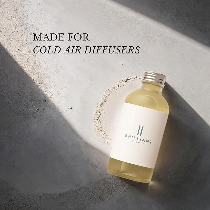 Brilliant Scents Nomadic Water Fragrance Oil 500ml - Premium Diffuser Oil for Home, Office, Hotels - Long Lasting, Plant-Based, Meets IFRA Standards, USA-Made - Lemon, Incense, Sandalwood