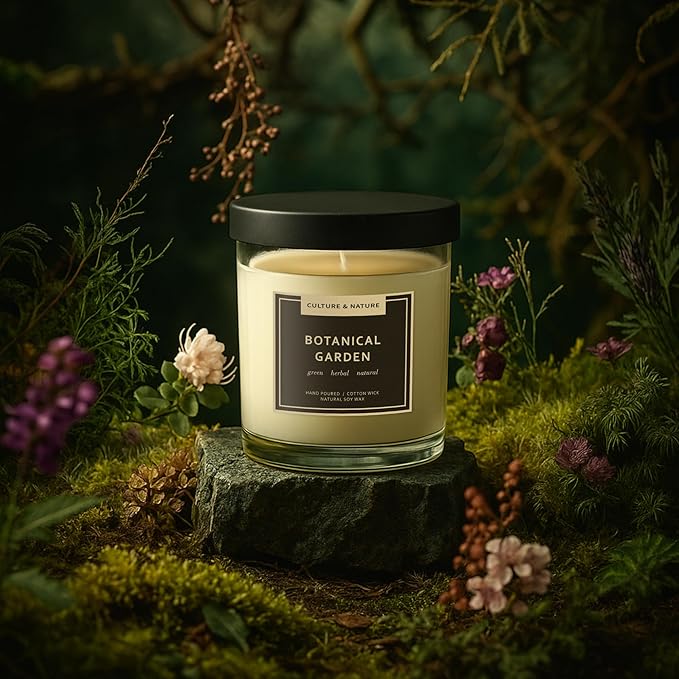 CULTURE & NATURE Natural Soy Wax Candle 7oz (Botanical Garden)