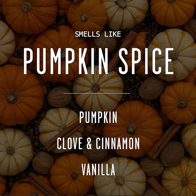 Pumpkin Spice Candle, Fall Candles - 'Pumpkin Spice' Pumpkin Candle I Infused w/Essential Oils I Autumn Scented Soy Candles for Home I Fall Home Décor I 9oz Reusable Jar, 50Hr Burn, Made in USA