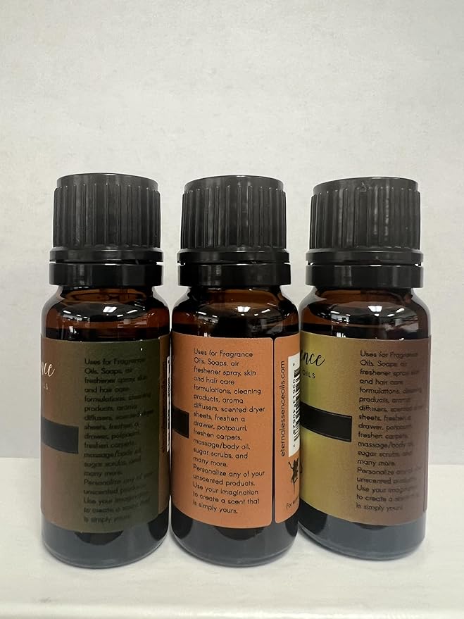 Trio (3) - Amberwood Moss, Sandalwood Vanilla & Cedarwood - Premium Fragrance Oil Trio - 10ML