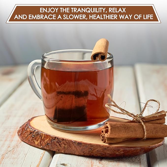 NHAT ANH FARM - Premium Cinnamon Tea Bags, 40 Teabags, 2g/bag, 100% Natural, Hand-Selected Cinnamon Tea Bags, No Additives, Sugar-Free,Caffeine-Free. Good For Your Health.