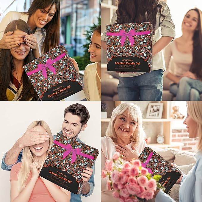 Scented Candles Set, 8 Pack Aromatherapy Candle, Stress Relief & Body Relaxation, 160H Burning, Portable Travel Tin, Candles for Home Scented, Ideal for Yoga, Meditation, Bath, Valentines Day Gifts