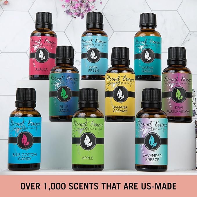Eternal Essence Oils Island Getaway Set of 6 Premium Fragrance Oils - Includes Barrier Reef, Mountain Meets The Ocean, Beautiful Day, Caribbean Escape, Mermaid, and Honolulu Sun Hype - 10ML