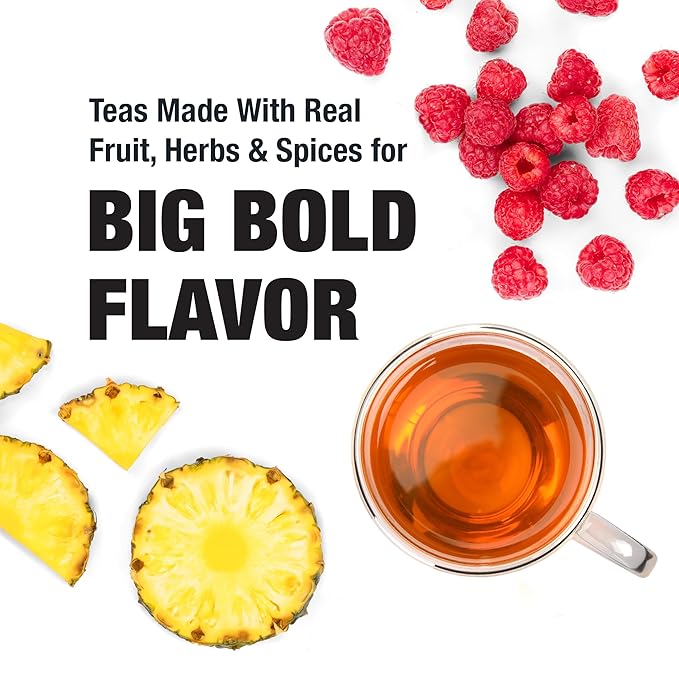 Tiesta Tea Passion Berry Jolt, Premium Loose Leaf, Classic Black Tea Blends, Raspberry Passion Fruit Black Tea, High-Caffeine, Hot or Iced Brews Up to 25 Cups, 1.5 Ounce Resealable Pouch