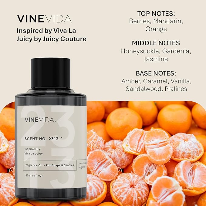 VINEVIDA [32oz] Viva La Juicy Fragrance Oil for Candle Making - Natural Candle Oil Scents - Soap Making Essential Oil - Made in USA