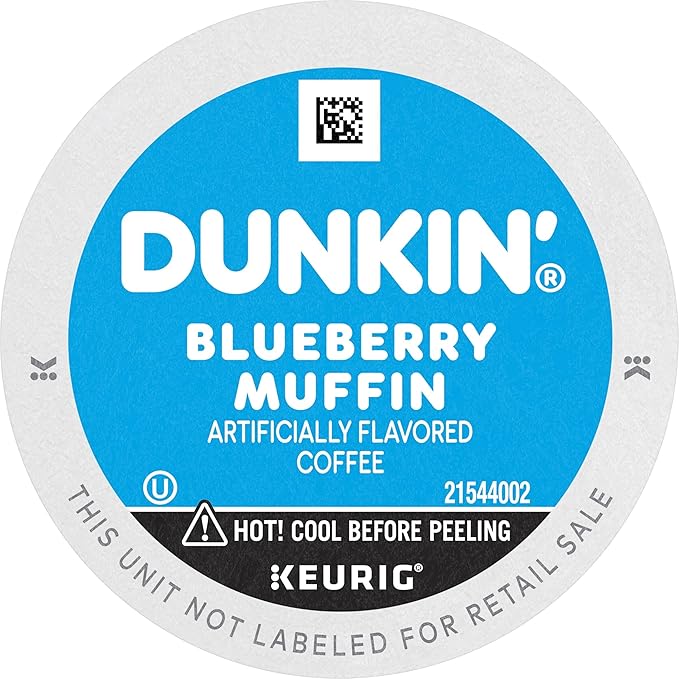 Dunkin' Blueberry Muffin Flavored Coffee, 60 Keurig K-Cup Pods