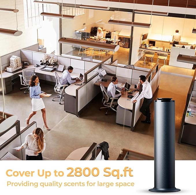 2800 Sq Ft Floor Standing Hotel Collection Diffuser, 600mL Scent Air Machine for Home Waterless Diffuser, Hotel Scent Cold Air Essential Oil Diffuser for Large Room, App & Remote Control