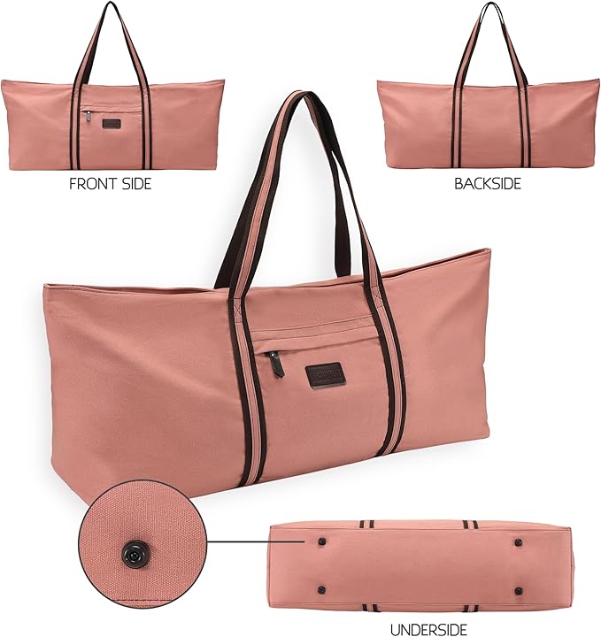 RXHOSIGAY with Multi-Functional Storage Pockets Full-Zip Extra Large Yoga Mat Tote Bag Sports Gym Pilates Bag